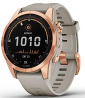 Умные часы Garmin Fenix 7S Solar 42мм Розовое золото/Песочные