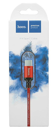 Кабель HOCO Type-C - USB 1м Красный