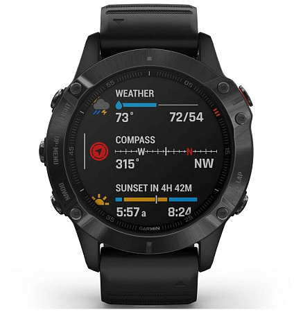 Умные часы Garmin Fenix 6 Pro 47мм Черные