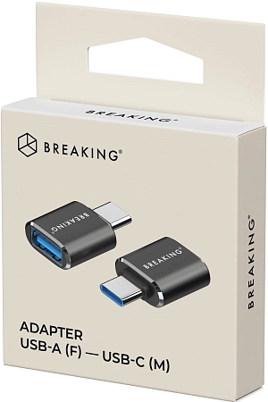 Переходник Breaking USB - Type-C Чёрный