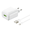 СЗУ Breaking 12 Вт + кабель USB-A - Type-C, белый