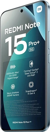 Смартфон Xiaomi Redmi Note 15 Pro+ (5G) 8/256 ГБ Голубой
