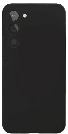 Чехол силиконовый чёрный для Samsung S23
