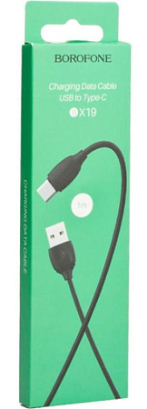 Кабель BOROFONE Type-C - USB 3A 1м Чёрный